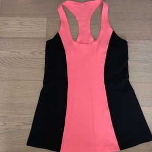Pink and black lululemon workout tank!